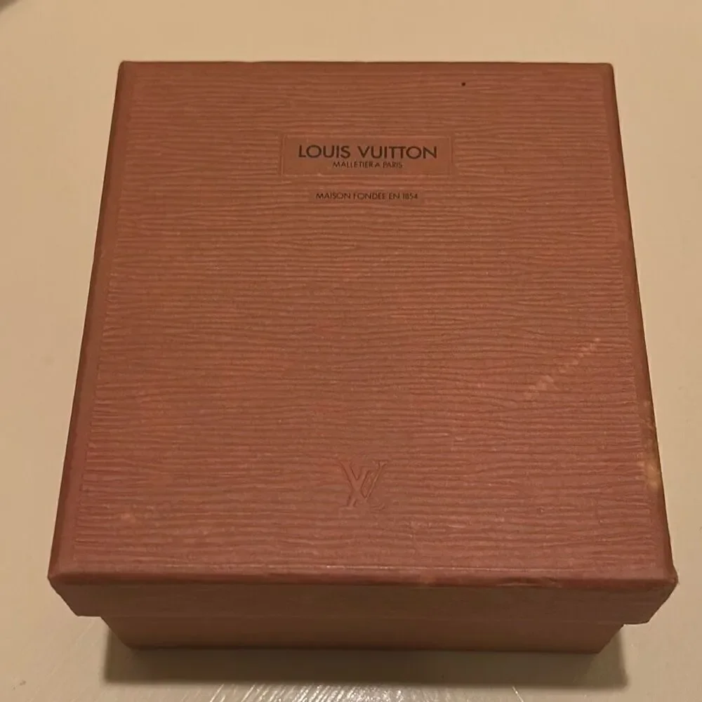 Louis Vuitton LV Square Gift Box Brown Textured Lift Lid Luxury Storage Display